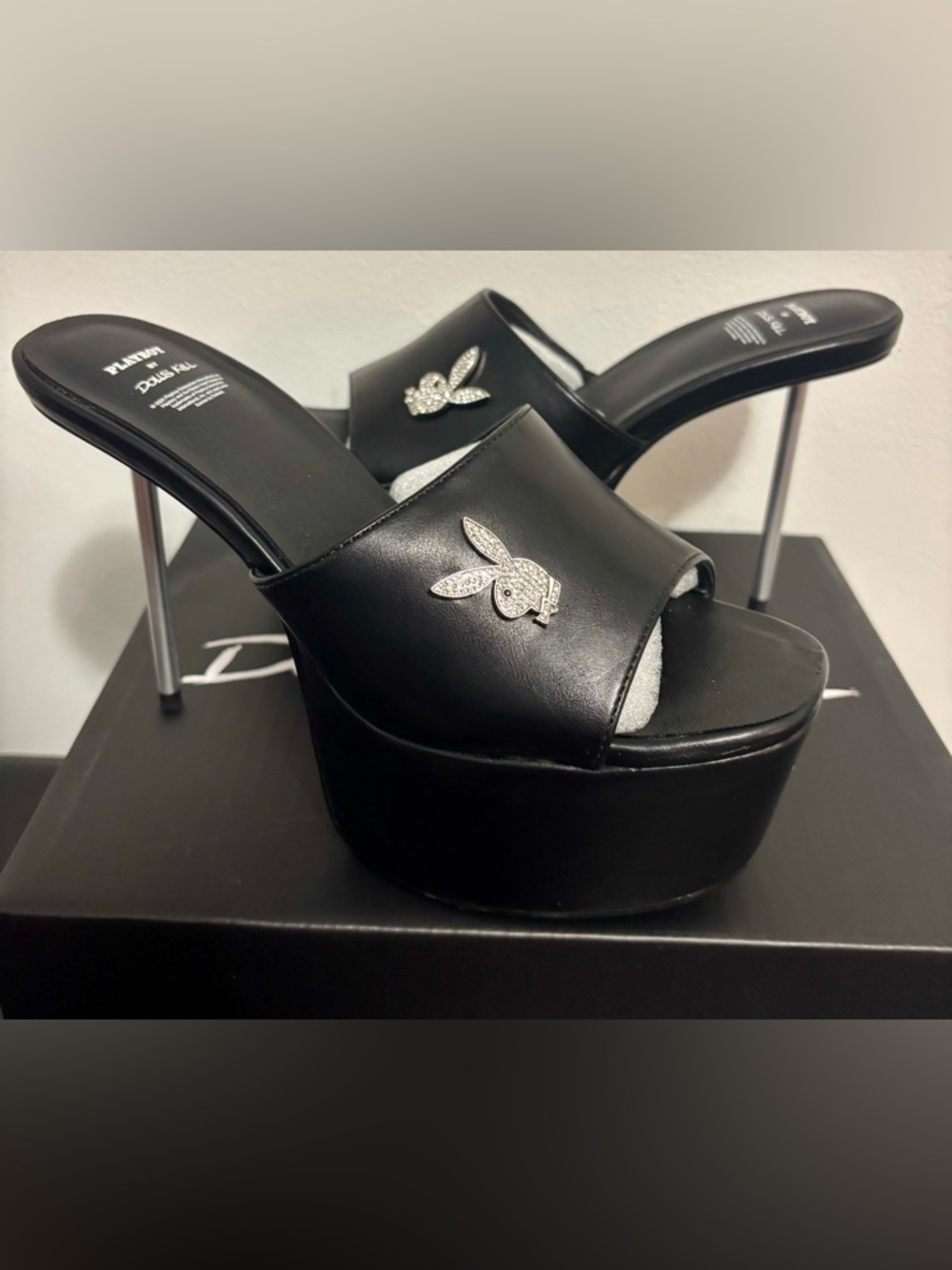 NIB Dolls Kill x Playboy Bunny Platform Mules